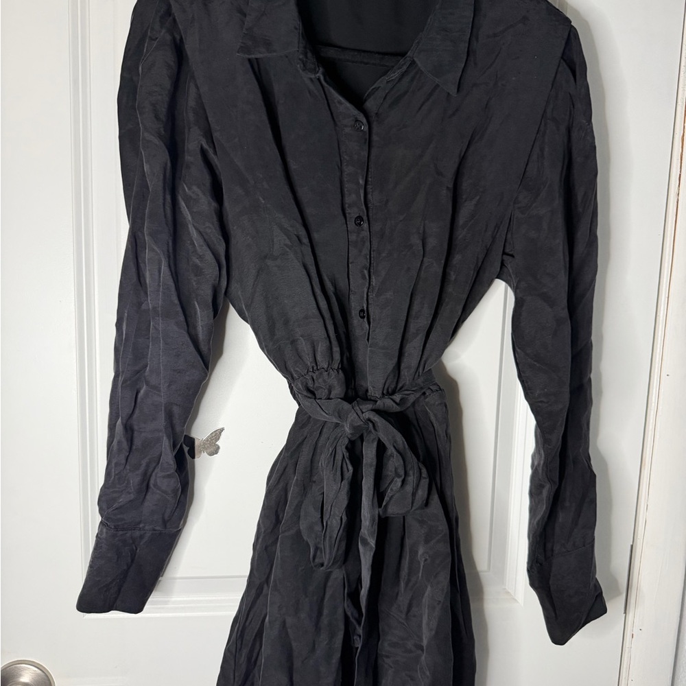 Zara Black Long Sleeve Dress